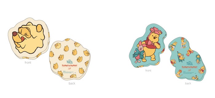 ダイカットクッション（FUNNY FACE／COSTUME）税込3,080円（C）Disney．Based on the "Winnie the Pooh" works by A．A．Milne and E.H. Shepard．